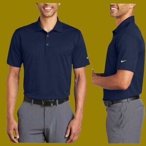 Nike Golf Mens Dri-Fit Polo Shirt Navy Blue  Xlarge